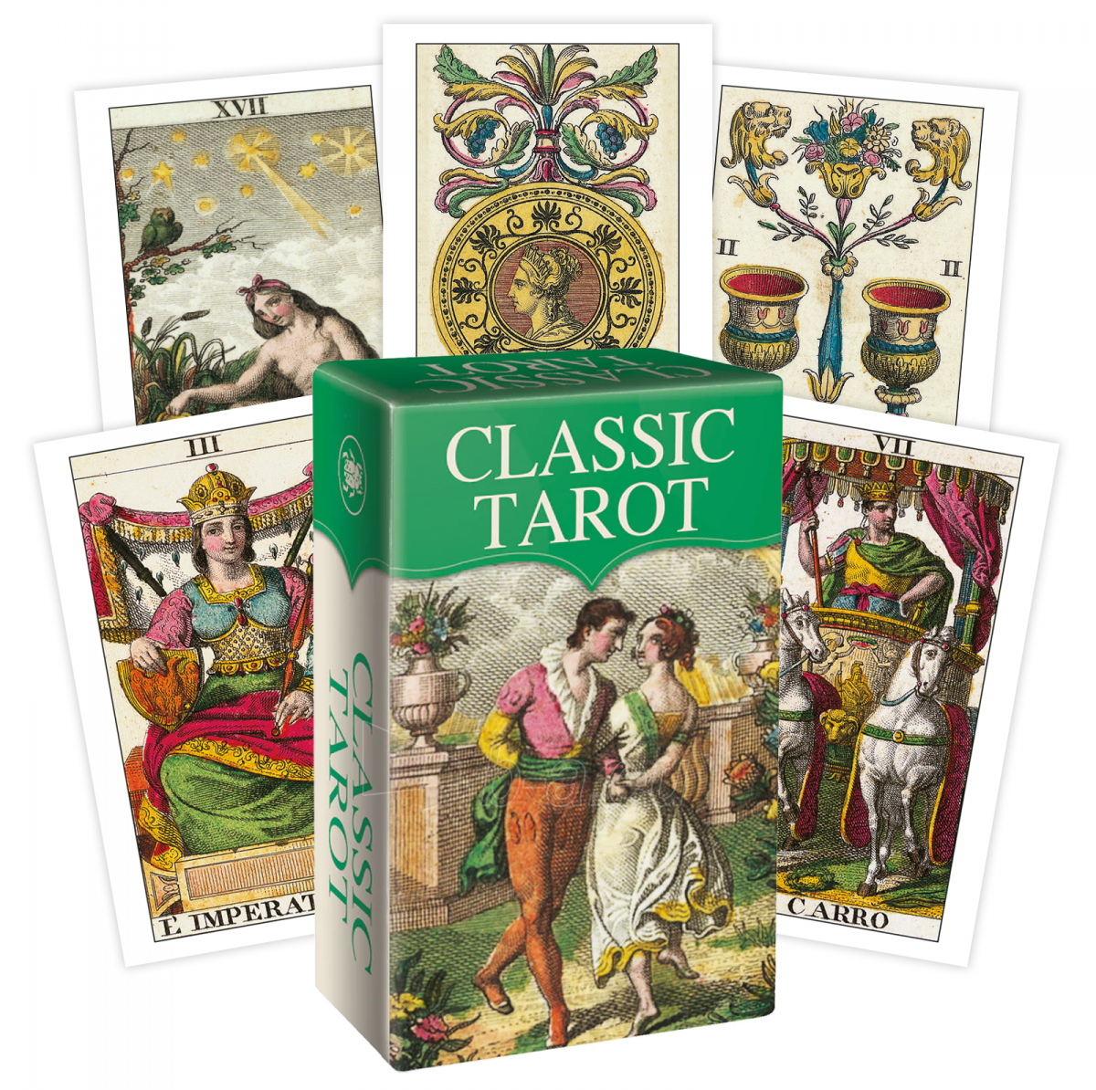 Kortos Classic Tarot Mini Lo Scarabeo paveikslėlis 6 iš 6