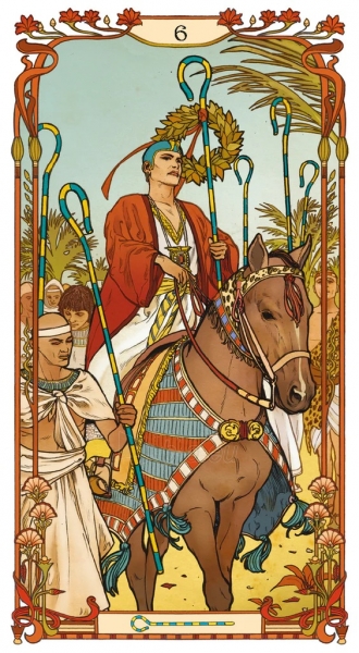 Kortos Egyptian Art Nouveau Tarot Lo Scarabeo paveikslėlis 6 iš 10