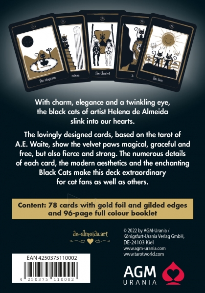 Kortos Golden Black Cat Tarot paveikslėlis 8 iš 9
