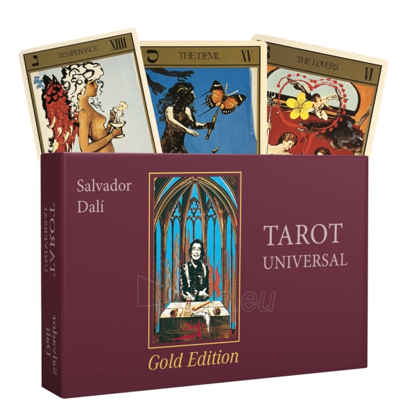 Kortos Taro Kortos Salvador Dali Tarot Universal - Gold Edition 2018 paveikslėlis 8 iš 9