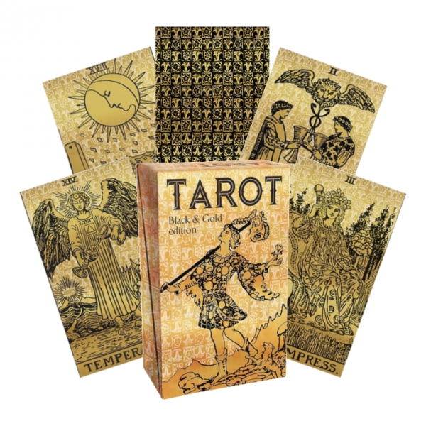 Kortos Tarot Black & Gold Edition taro paveikslėlis 1 iš 11