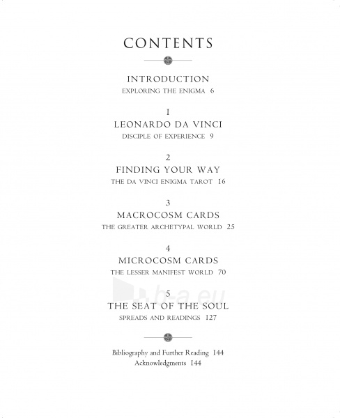 Kortos The Da Vinci Enigma Tarot ir knyga paveikslėlis 10 iš 11