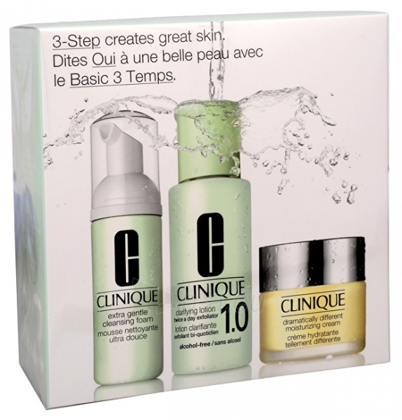 Kosmetikos komplekts Clinique Set extra gentle care for dry and sensitive skin (3 Step Intro System Extra Gentle) paveikslėlis 1 iš 1