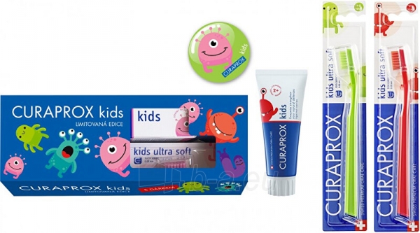Kosmetikos komplekts Curaprox Dental care gift set for children from 6 years of age containing fluoride Watermelon paveikslėlis 1 iš 3
