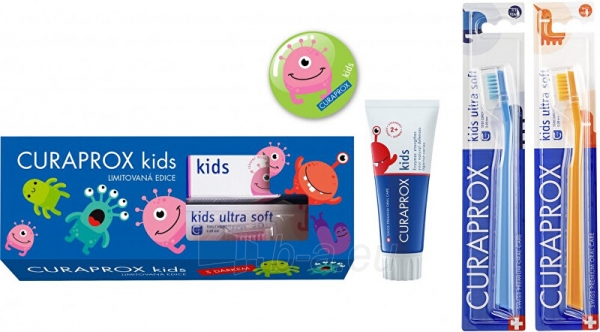 Kosmetikos komplekts Curaprox Dental care gift set for children from 6 years of age containing fluoride Watermelon paveikslėlis 2 iš 3
