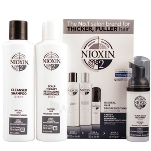 Kosmetikos rinkinys Nioxin Gift Set of Hair Care for Fine Highly Straightening Natural Hair System 2 paveikslėlis 1 iš 1