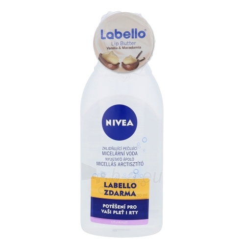 Kosmetikos rinkinys Nivea Caring Micellar Water Sensitive Skin Duo Kit Cosmetic 400ml + Labello Lip Butte paveikslėlis 1 iš 1