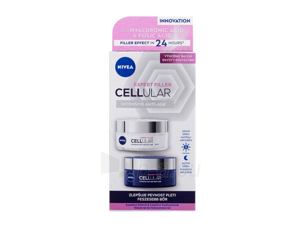 Kosmetikos rinkinys Nivea Hyaluron CELLular Filler SPF15 Day Cream 50ml paveikslėlis 1 iš 1