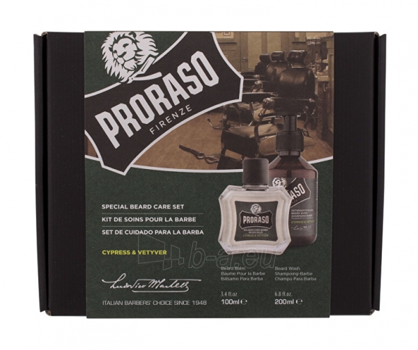 Kosmetikos rinkinys Proraso Gift set of products for the care of the beard Cypress & Vetyver Paveikslėlis 1 iš 1 310820275514