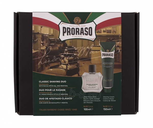 Kosmetikos rinkinys Proraso Gift set of refreshing shaving products Eucalyptus Oil & Menthol paveikslėlis 1 iš 1