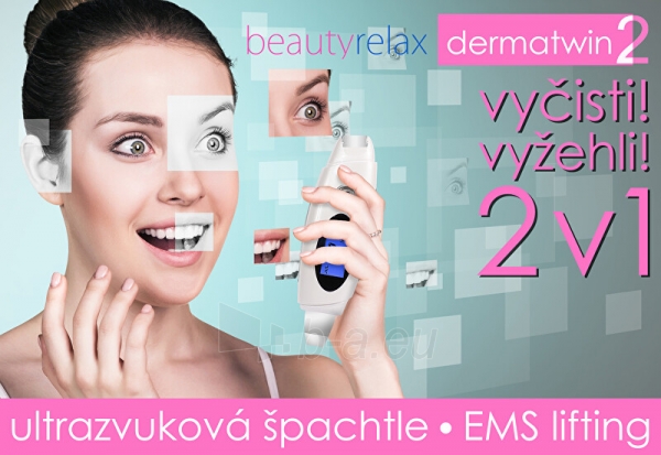 Kosmetinis prietaisas, skirtas giliai valyti ir atjauninti odą Beauty Relax Derma twin BR-1170 paveikslėlis 2 iš 9