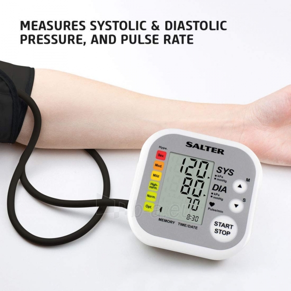 Kraujospūdžio matuoklis Salter BPA-9201-EU Automatic Arm Blood Pressure Monitor paveikslėlis 3 iš 4