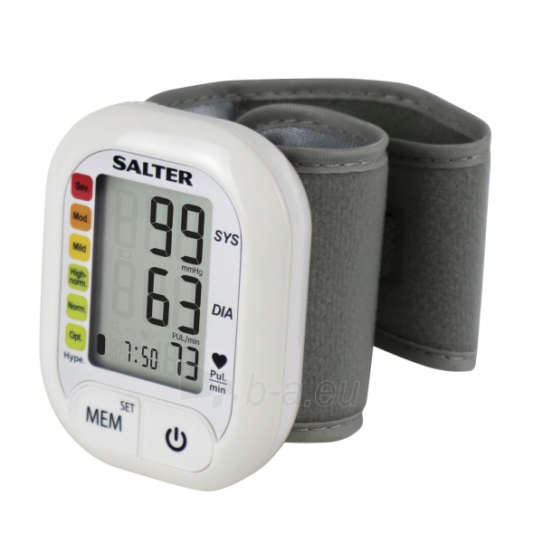 Kraujospūdžio matuoklis Salter BPW-9101-EU Automatic Wrist Blood Pressure Monitor paveikslėlis 1 iš 4
