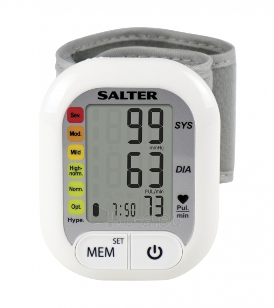 Kraujospūdžio matuoklis Salter BPW-9101-EU Automatic Wrist Blood Pressure Monitor paveikslėlis 2 iš 4