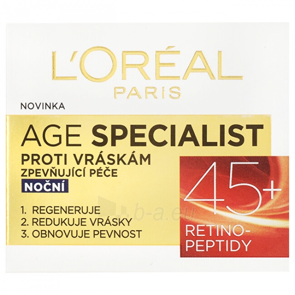Kremas veidui L´Oreal Paris Age Specialist 45+ Night Cream Cosmetic 50ml paveikslėlis 3 iš 8