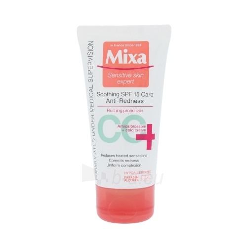Mixa Soothing CC Anti-Redness Cream SPF15 Cosmetic 50ml paveikslėlis 1 iš 1