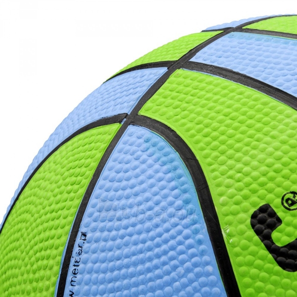 Krepšinio kamuolys METEOR LAYUP #3 blue-green paveikslėlis 2 iš 3