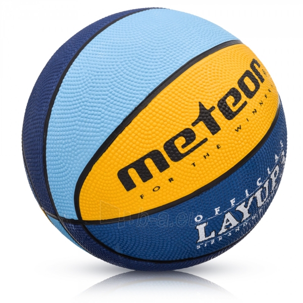 Krepšinio kamuolys Meteor Layup 3 Mėlyna/Geltona/Žalia paveikslėlis 2 iš 3