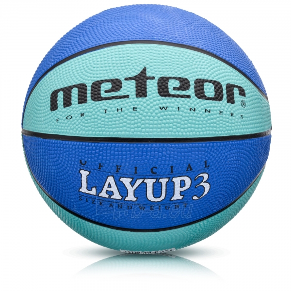 Krepšinio kamuolys Meteor Layup 3 Mėlyna paveikslėlis 1 iš 3