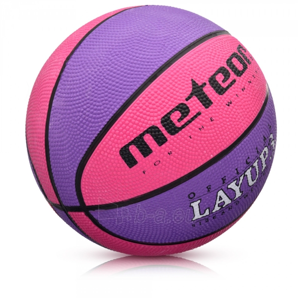 Krepšinio kamuolys Meteor Layup 3 Rožinė/Violetinė paveikslėlis 2 iš 3