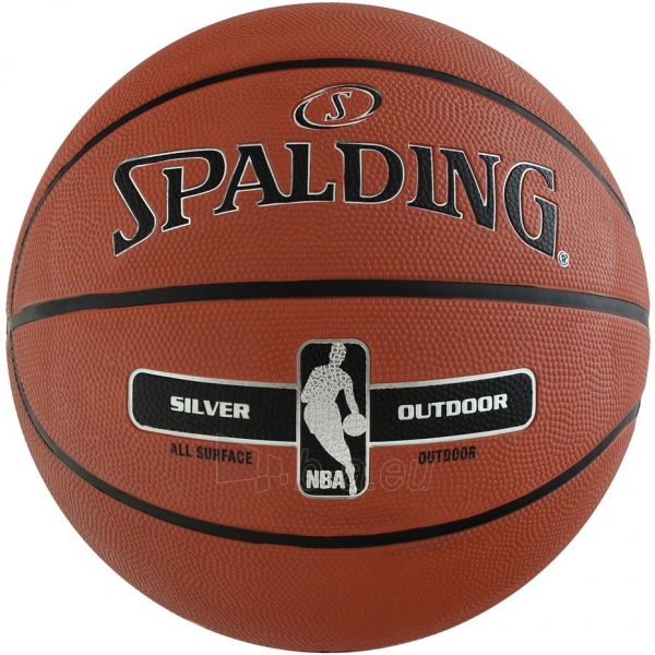 Krepšinio kamuolys SPALDING NBA SILVER OUTDOOR 2017 6 83569Z paveikslėlis 1 iš 3