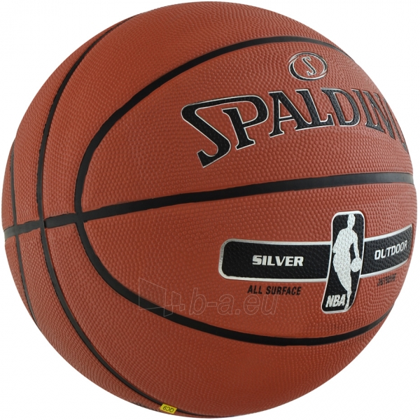 Krepšinio kamuolys SPALDING NBA SILVER OUTDOOR 2017 6 83569Z paveikslėlis 2 iš 3
