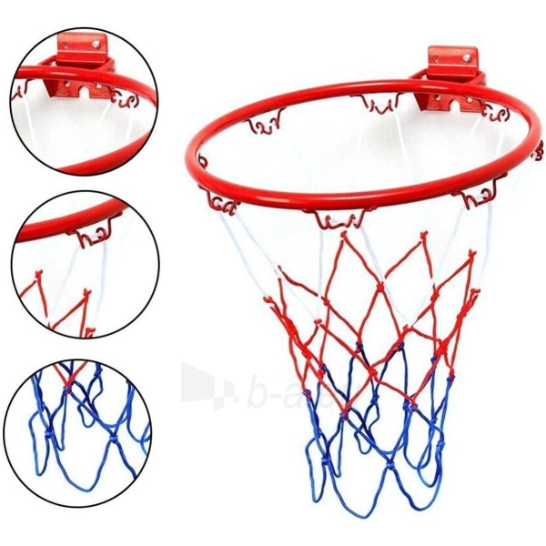 Krepšinio lankas su kamuoliu ir pompa, 45 cm paveikslėlis 2 iš 6