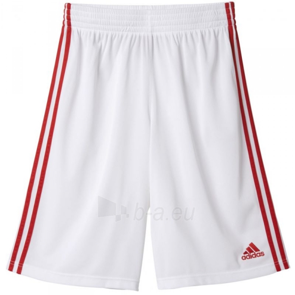 Krepšinio šortai adidas Commander Shorts balta-raudona paveikslėlis 1 iš 3