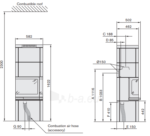 Oven CONTURA 26T pilka sp. Aukštas modelis (kompl: 697660,697668,603360) paveikslėlis 2 iš 2