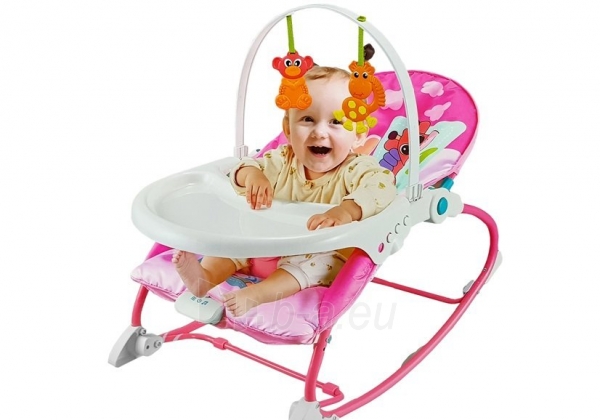Kūdikio kėdė 2in1, rožinė paveikslėlis 6 iš 8