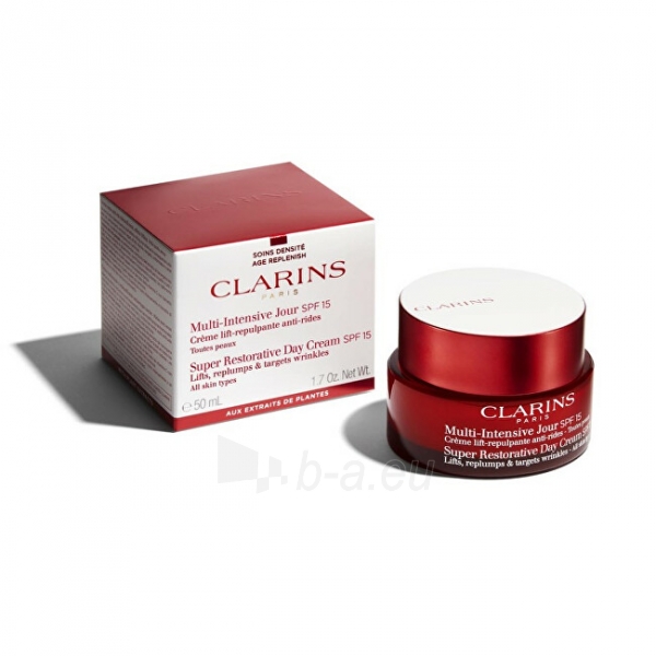 Body cream Clarins Day cream for mature skin SPF 15 ( Super Restorative Day Cream) 50 ml paveikslėlis 2 iš 4