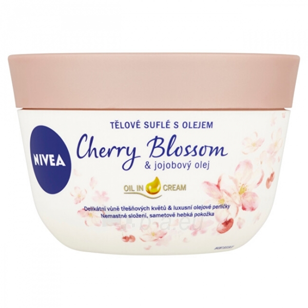 Body cream Nivea Cherry Blossom & Jojoba Oil 200 ml paveikslėlis 1 iš 4