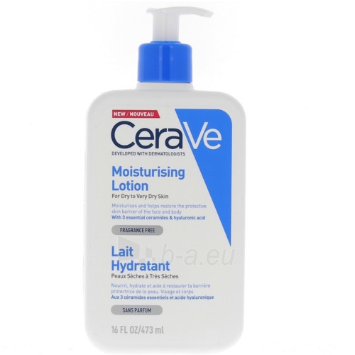 Kūno losjonas CeraVe Hydrating Milk for Dry to Very Dry Skin (Moisturising Lotion) 236 ml paveikslėlis 2 iš 3
