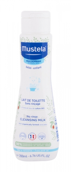 Body lotion Mustela Bébé No Rinse Cleansing Milk 200ml paveikslėlis 1 iš 1