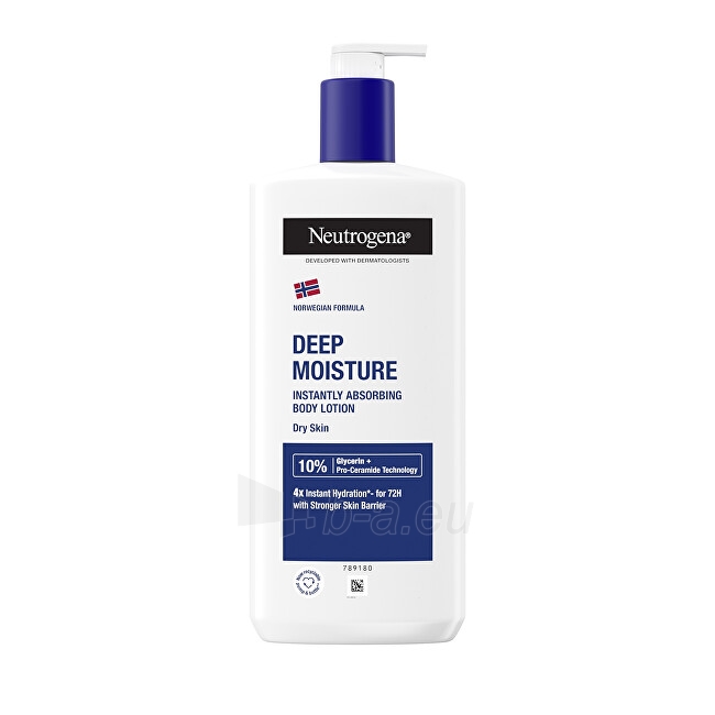 Kūno losjonas Neutrogena Deep moisturizing body lotion for dry skin 24 H paveikslėlis 4 iš 4