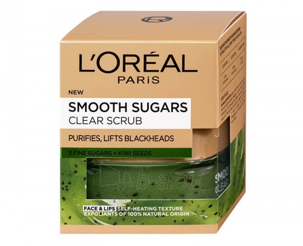 Kūno šveitiklis L´Oréal Paris Black (Smooth Sugars Clear Scrub) Cleansing Peel 50 ml paveikslėlis 8 iš 8