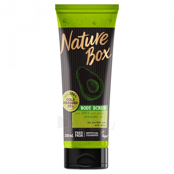 Kūno šveitiklis Nature Box Natural Body Peeling Avocado Oil ( Body Scrub) 200 ml paveikslėlis 1 iš 1