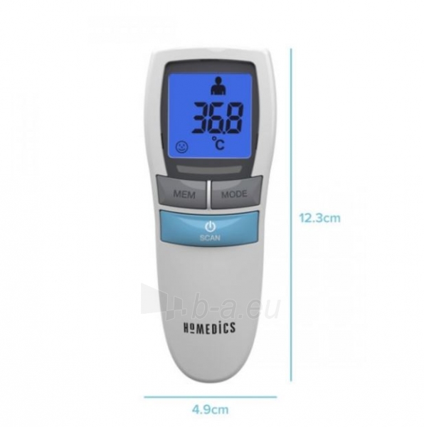 Kūno termometras Homedics TE-200-EEU No Touch Infrared Thermometer paveikslėlis 5 iš 5