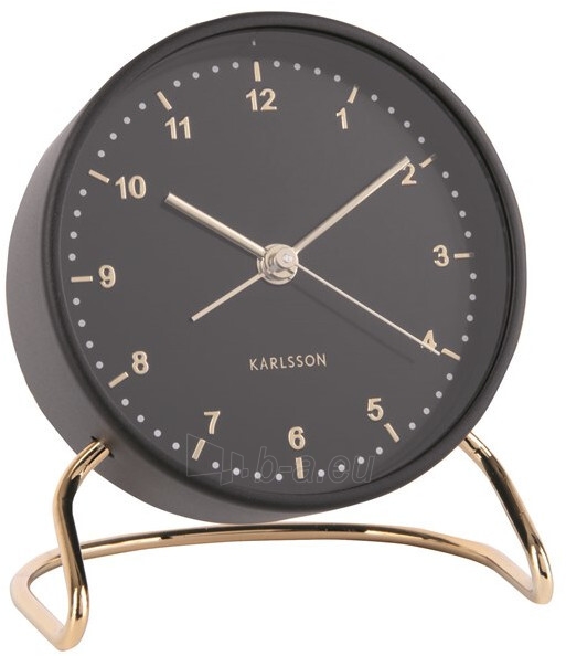 Laikrodis Karlsson Alarm Clock Clock Stylish KA5764BK paveikslėlis 1 iš 3