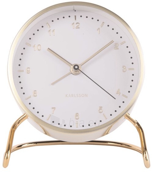 Laikrodis Karlsson Alarm Clock Clock Stylish KA5764WH paveikslėlis 2 iš 3