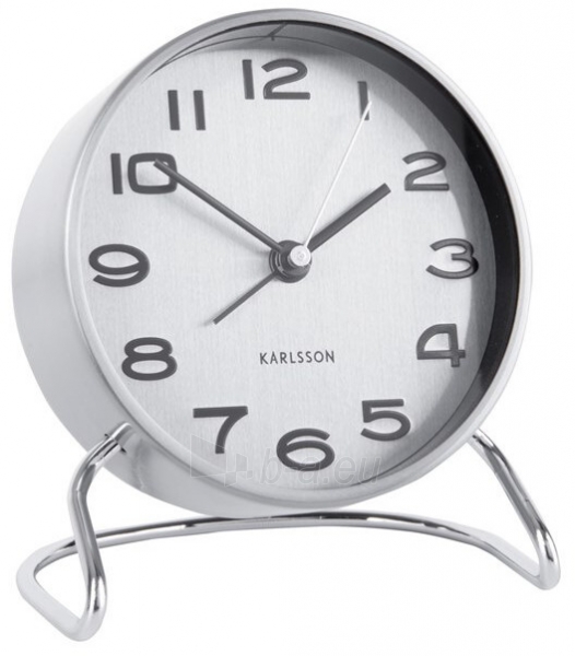 Laikrodis Karlsson Clock Classical alarm clock KA5763SI paveikslėlis 1 iš 2