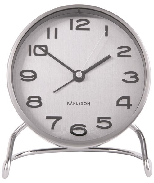 Laikrodis Karlsson Clock Classical alarm clock KA5763SI paveikslėlis 2 iš 2