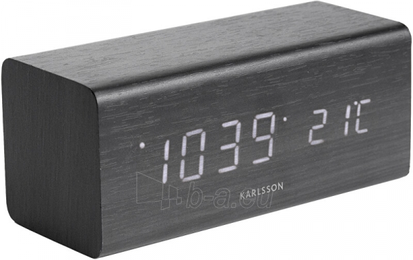 Laikrodis Karlsson Design LED alarm clock - clock KA5652BK paveikslėlis 1 iš 2