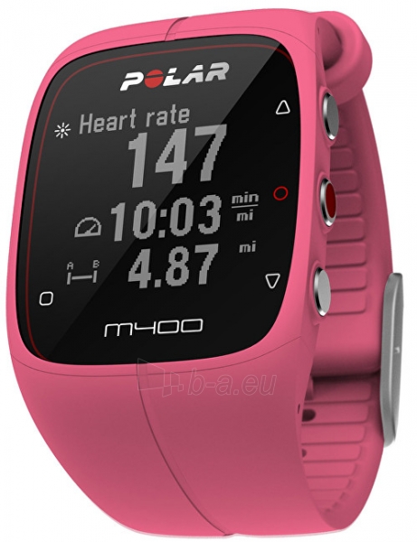 Laikrodis Polar M400 Pink HR paveikslėlis 2 iš 2