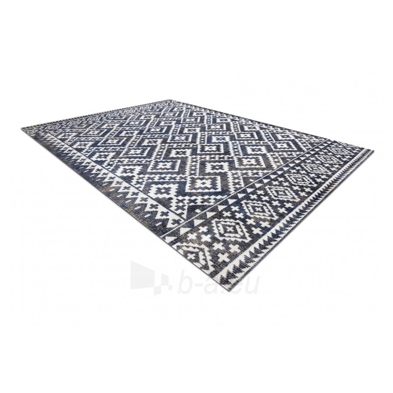 Lauko kilimas su mėlynais raštais MUNDO | 160x220 cm paveikslėlis 3 iš 16