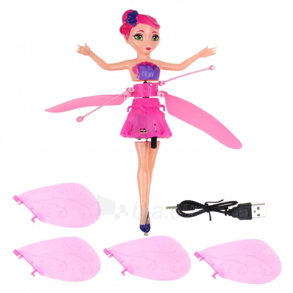 Lėlė Beautiful Flying Fairy NO.8088 pink paveikslėlis 2 iš 6