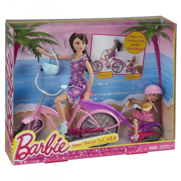 Lėlė BLT06 Mattel BARBIE Tandem Bicycle paveikslėlis 1 iš 5