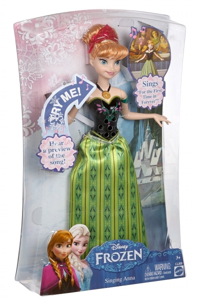 Lėlė CJJ08 Disney Frozen Singing Anna Doll MATTEL paveikslėlis 1 iš 6