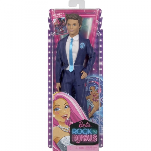 CKB59 Mattel Barbie in Rock n Royals Ken Doll Кукла Кен Певец paveikslėlis 2 iš 3