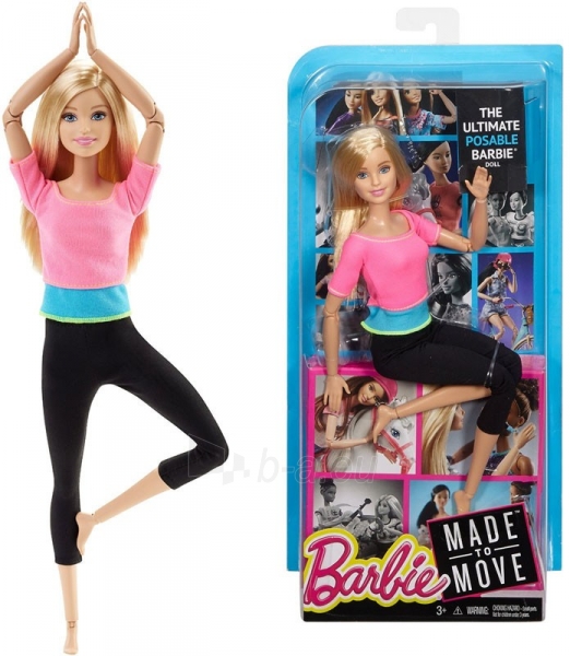 Lėlė DHL82 / DHL81 Barbie Endless Moves Doll with Pink Top paveikslėlis 1 iš 6